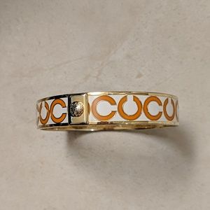 Coach Gold and Orange Bangle Bracelet